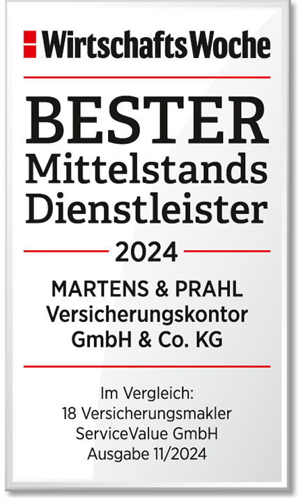 Martens & Prahl Auszeichnung für den besten Mittelstands Dienstleister 2024.